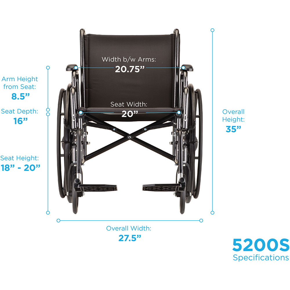 Wheel Chair with Measurements